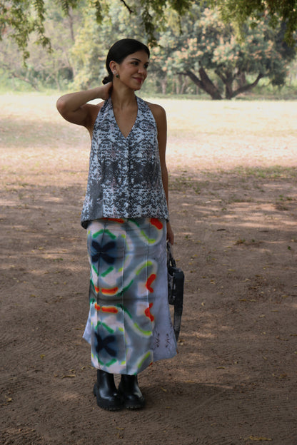 ANA GRAFITTI MIDI SKIRT