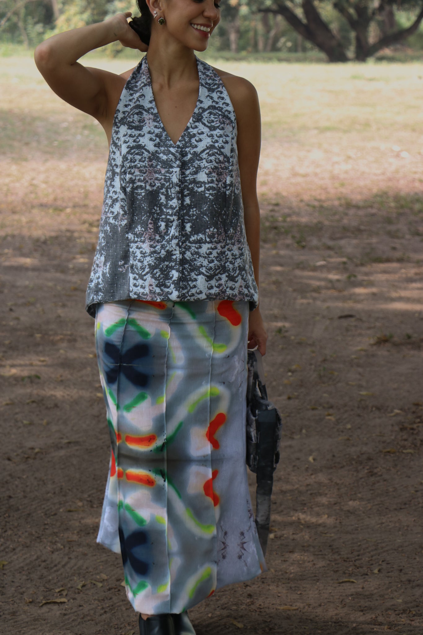 ANA GRAFITTI MIDI SKIRT