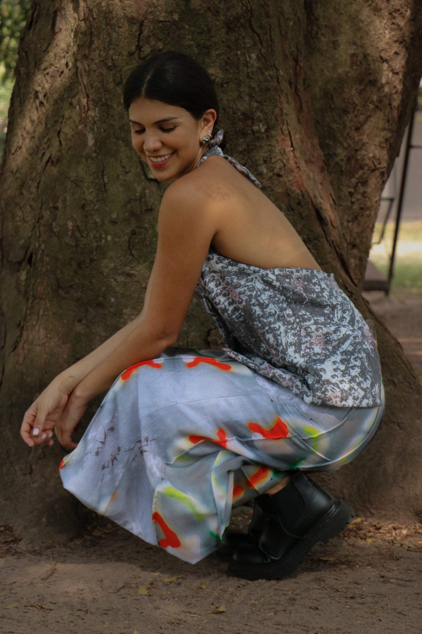 ANA GRAFITTI MIDI SKIRT