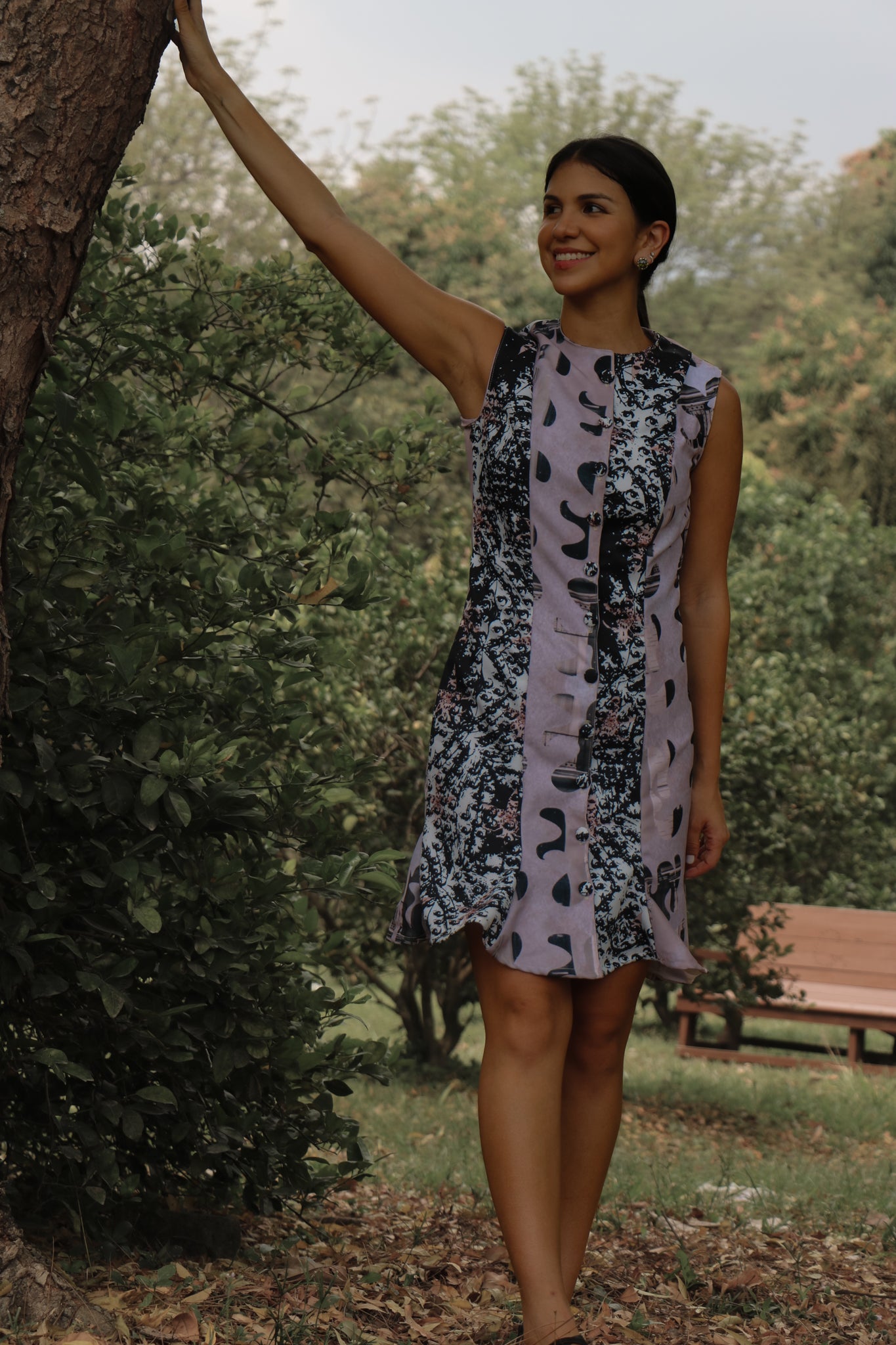 DEBORA BUTTONS SHORT DRESS