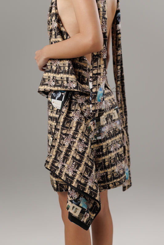 FLOR Y CEMENTO MINI SKIRT